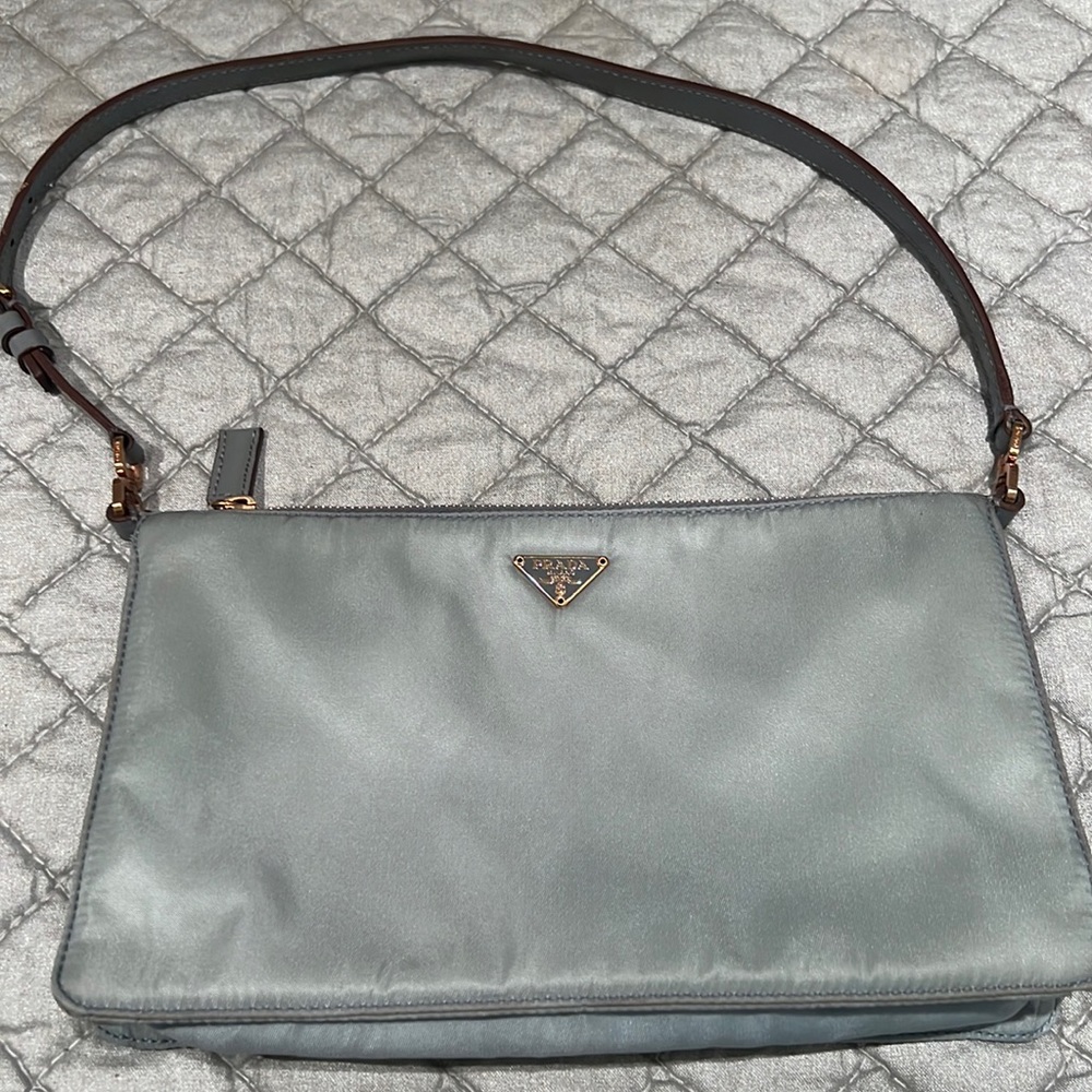 Mini prada nylon clutch